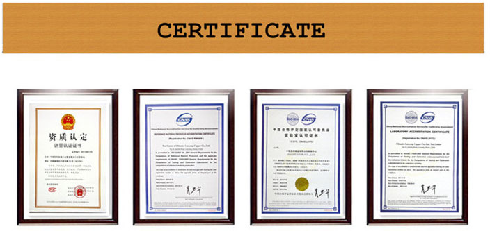 کھوکھلی اسٹیل ریوٹ certificate