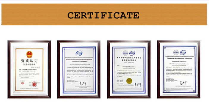 C7701 C7521 نکل سلور پٹی certificate